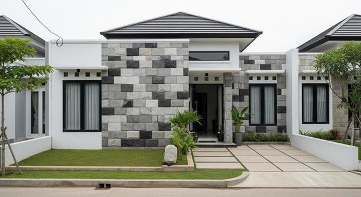 8 Model Batu Alam Depan Rumah Minimalis, Jadi Elegan Meski Tak Besar