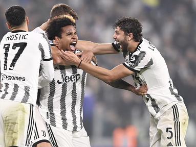 Juventus tampil beringas saat menjamu Empoli dalam laga Serie A 2022/2023 giornata 11 yang digelar di Stadion Allianz, Sabtu (22/10/2022). (Fabio Ferrari/LaPresse via AP)