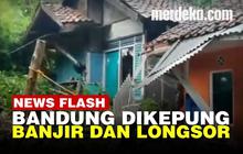VIDEO: Hujan Deras 2 Jam di Bandung Sebabkan Banjir dan Tebing Longsor