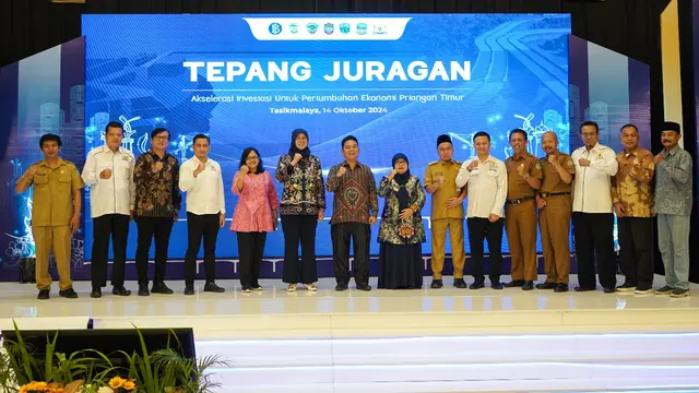 BI Kpw Tasikmalaya bersama Kadin Tasikmalaya, Jawa Barat menyelenggarakan Tepang Juragan Investment Forum dan Business Matching Priangan Timur 2024. (Liputan6.com/Jayadi Supriadin)