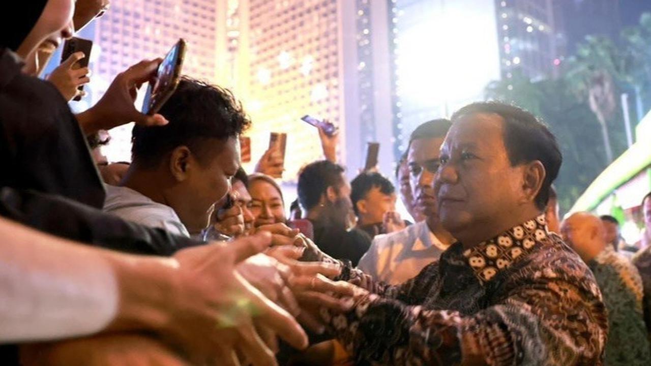 Prabowo rayakan Tahun Baru 2025 di Bundaran HI