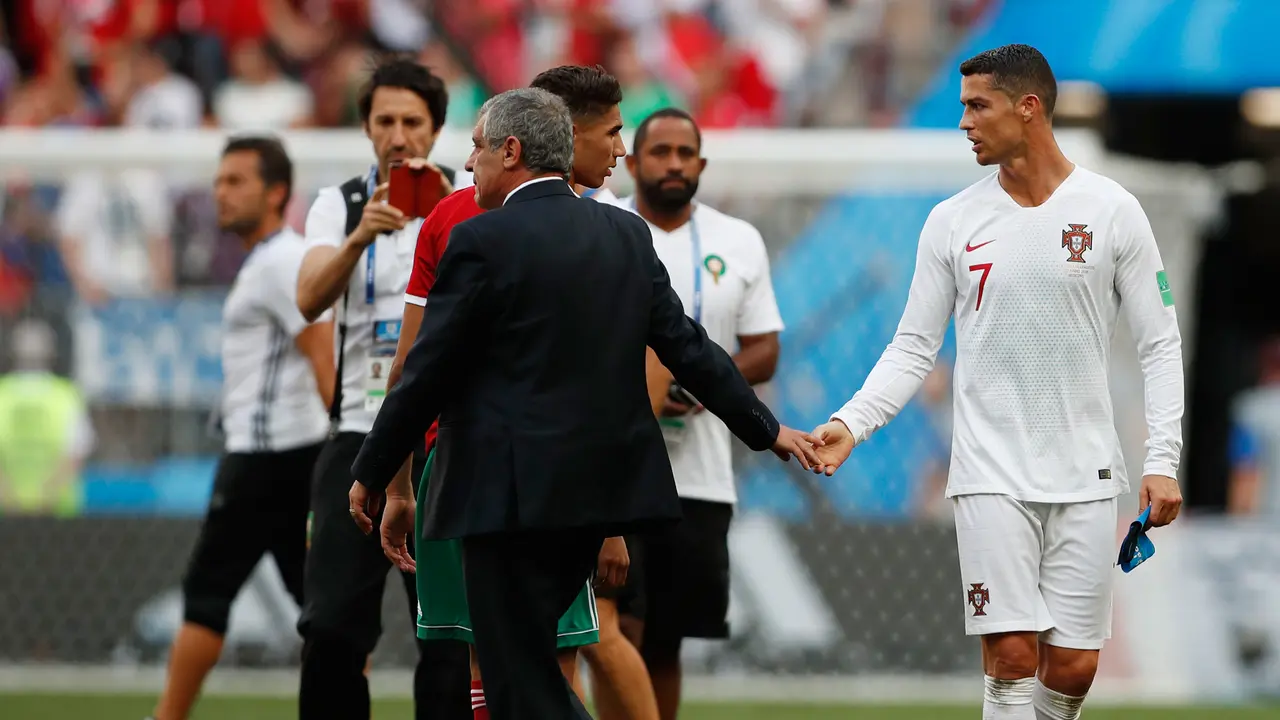 Selebrasi Ronaldo Usai Cetak Gol ke Gawang Maroko