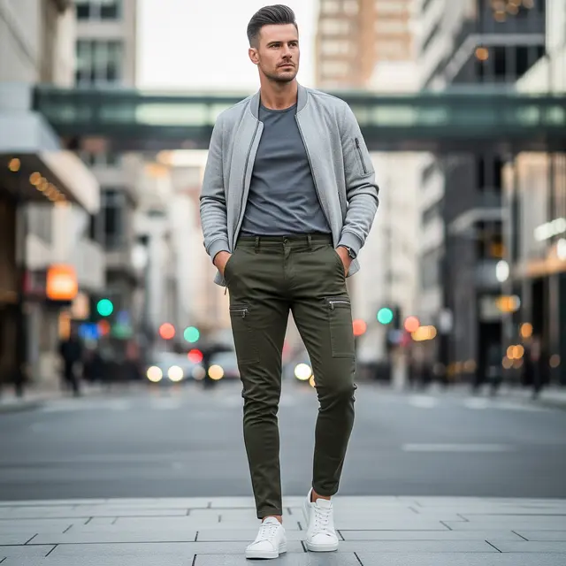 Model Celana Panjang Slim Fit untuk Pria (Image by Gemini AI)