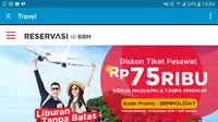 Tampilan Antarmuka Pengguna BBM Travel