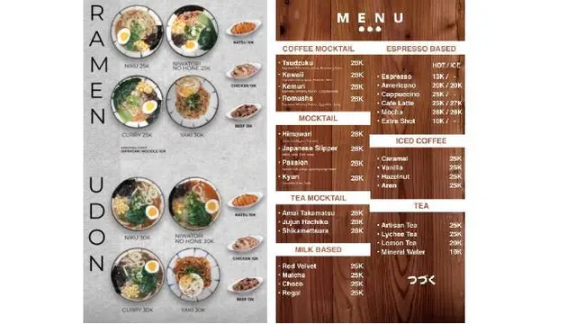 Beberapa menu Tsudzuku. (Sumber: Instagram @tsudzuku.co)