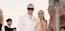 Erling Haaland dan kekasihnya, Isabella tampil serasi di pertunjukkan busana Dolce & Gabbana (@erling)