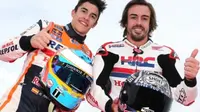 Marc Marquez dan Fernando Alonso (GP Update/Liputan6.com)