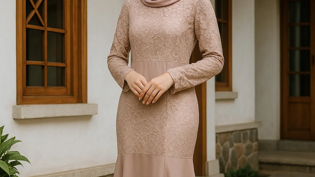 Model Gamis Kombinasi Kekinian