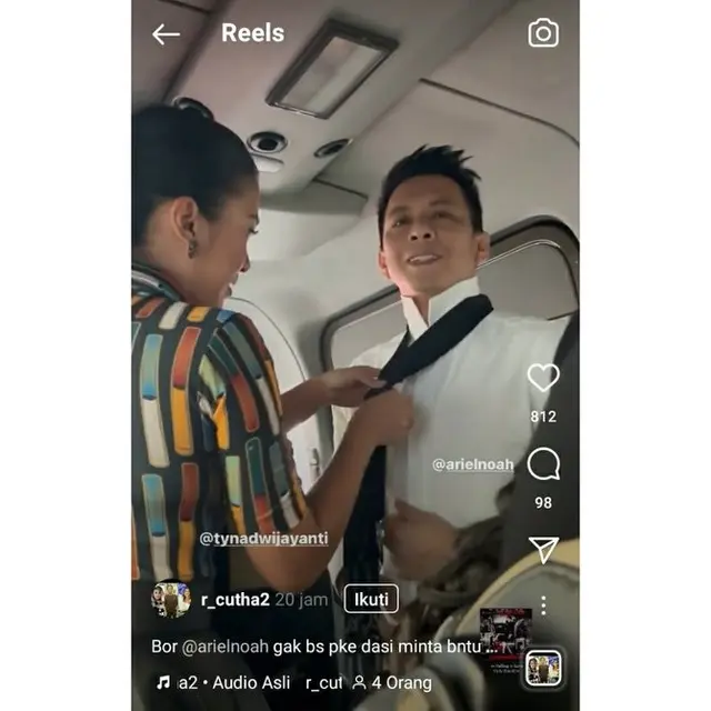 Bikin Baper, Ini 6 Momen Kedekatan Ariel NOAH dan Tyna Dwi Jayanti