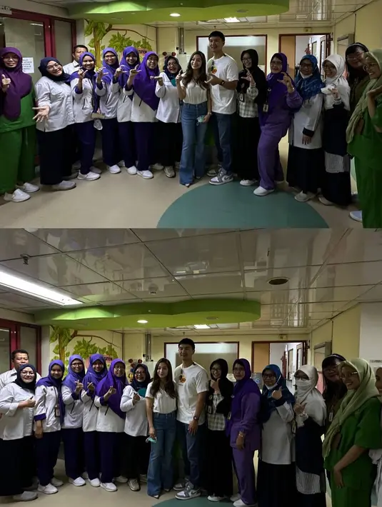 Nikita Willy dan Indra Priawan menggelar pesta kecil untuk Baby Issa di rumah sakit kanker anak [@nikitawillyofficial94]