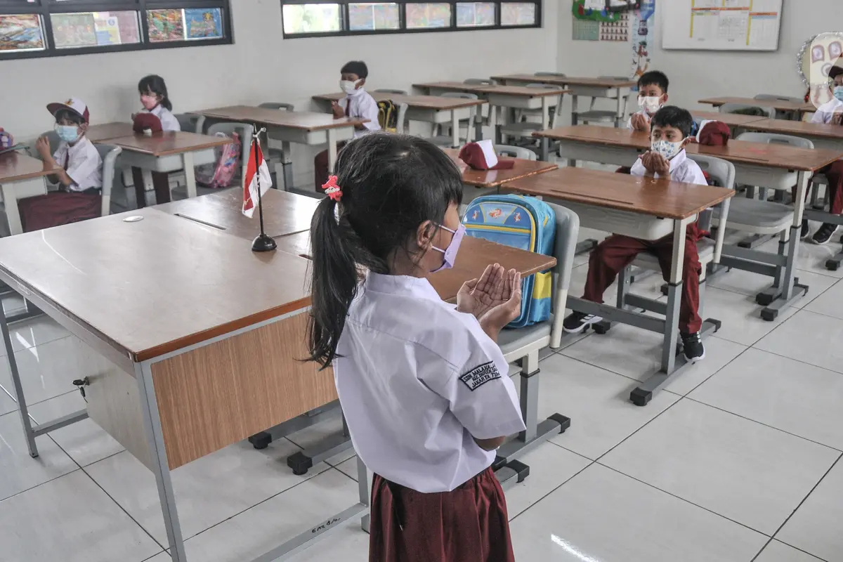 Antusiasme Murid Kelas 1 SD Ikuti Pembelajaran Tatap Muka