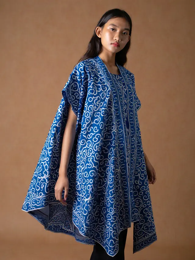 Long Dress Batik Oversized Tunik Asimetris Dailywear