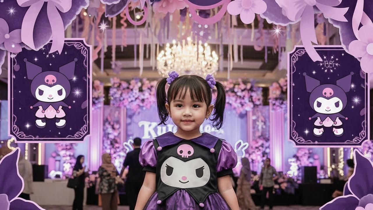 Prompt AI Ulang Tahun Anak Tema Kuromi Viral yang Elegan dan Menggemaskan
