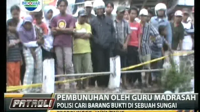 Pembunuhan Oleh Guru Madrasah, Polisi Cari Barang Bukti di Sebuah