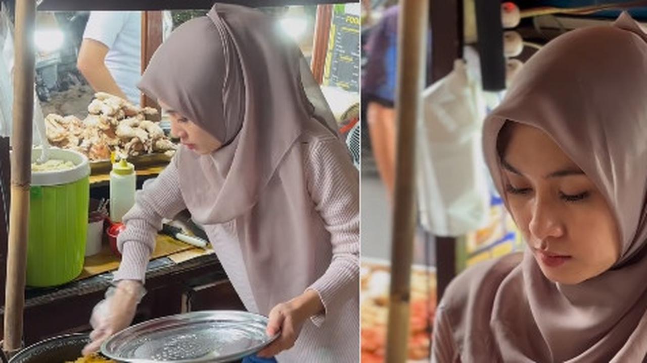 Paras Cantik Perempuan Penjual Nasi Kebuli Jadi Pembicaraan "Wajahnya Enggak Bosenin"