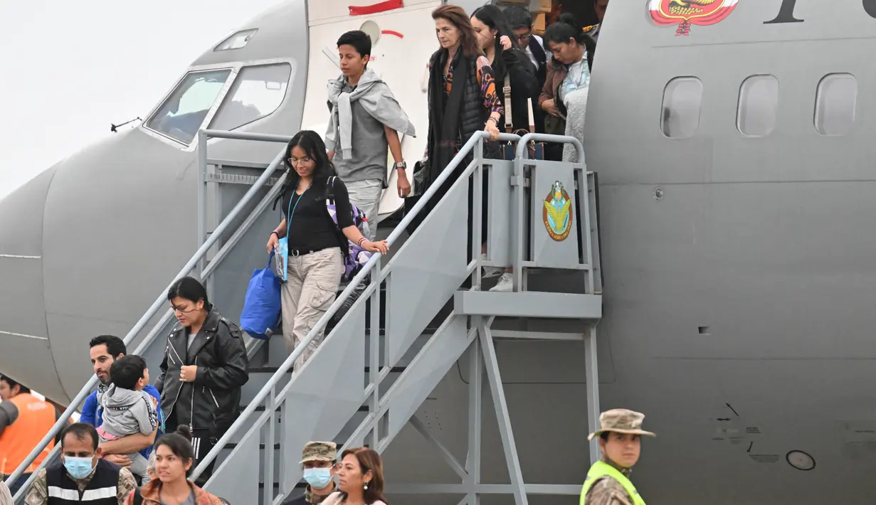 Peru memulangkan warga negaranya sebagai imbas konflik panas antara Israel dan Hamas, (CRIS BOURONCLE/AFP)