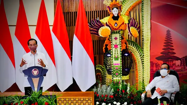 Presiden Jokowi saat memberikan pengarahan kepada Forum Koordinasi Pimpinan Daerah (Forkopimda) se-Provinsi Bali