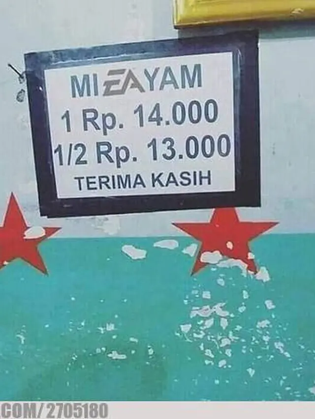 6 Potret Harga Mi Ayam Ini Bikin Mata Pembeli Melotot