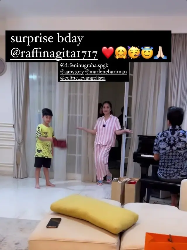 Kejutan ultah Raffi Ahmad ke 36 dan Gigi ke 35 (Foto: Instagram wanda_haraa)