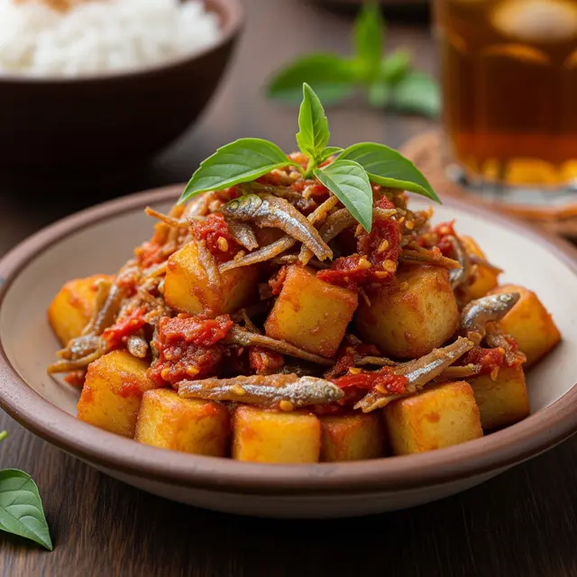 Kentang Teri Balado (AI Generated)