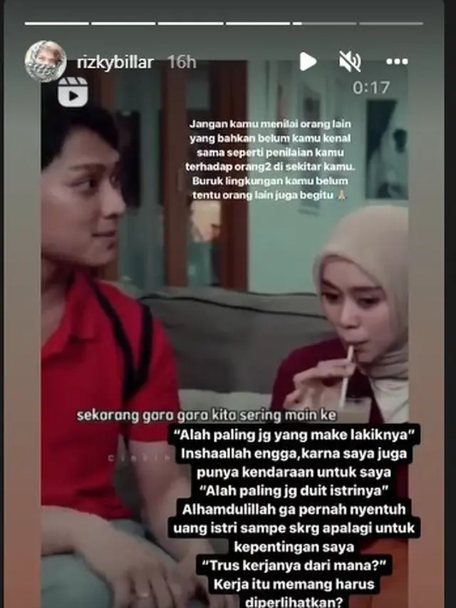 Rizky Billar menanggapi komentar miring netizen yang memberikan Rolls Royce bekas kepada Lesti Kejora