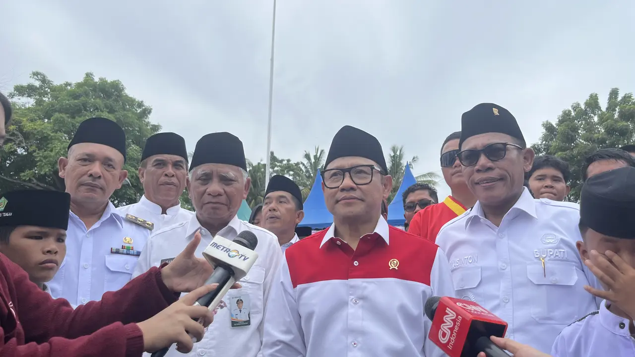 Menteri Koordinator Pemberdayaan Masyarakat (Menko PM) Muhaimin Iskandar di Titik Nol Peradaban Islam Nusantara, Barus, Tapanuli Tengah, Sumatera Utara.