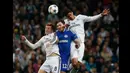 Duel panas terjadi di leg kedua 16 besar Liga Champions antara Real Madrid dengan Schalke 04 di Stadion Santiago Bernabeu, Madrid, Spanyol, (10/3/2015). Schalke 04 Menang 4-3 atas Real Madrid. (Reuters/Susana Vera)