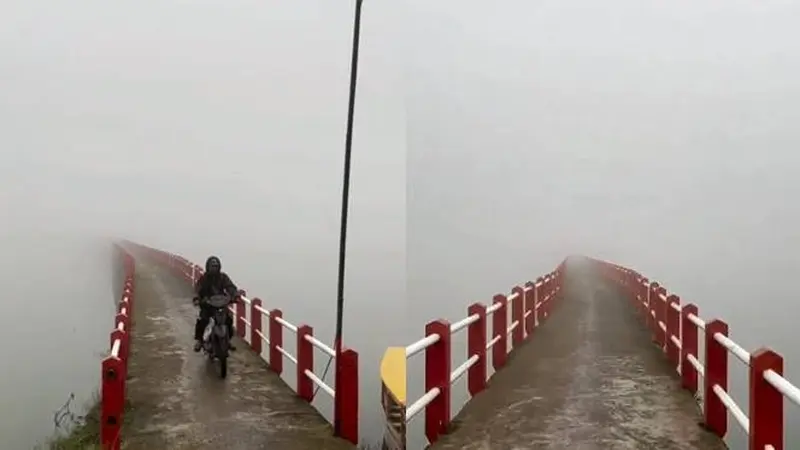 Viral Penampakan Jembatan Situ Cileunca, Bak Jalan Menuju Isekai