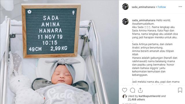 Fitri Tropica (Foto: Instagram/@sada_aminahanara)