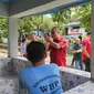 Lumbuun, Sabtu (28/1/2023), kembali mengunjungi Lapas Kelas IIA Manado yang sempat terendam banjir sehari sebelumnya.