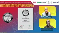 Swa Media memberikan penghargaan Indonesia Best Companies In Creating Leaders From Within 2021 kepada Elnusa Petrofin.