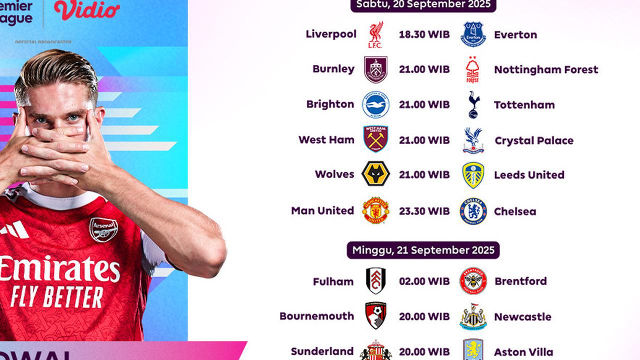 Jadwal dan Nonton Liga Inggris Pekan Kelima 2025/2026, Tayang di Vidio