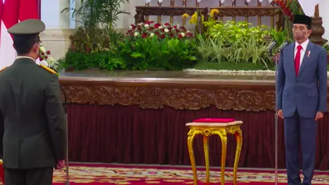 Presiden Jokowi resmi melantik Jenderal Andika Perkasa sebagai panglima TNI