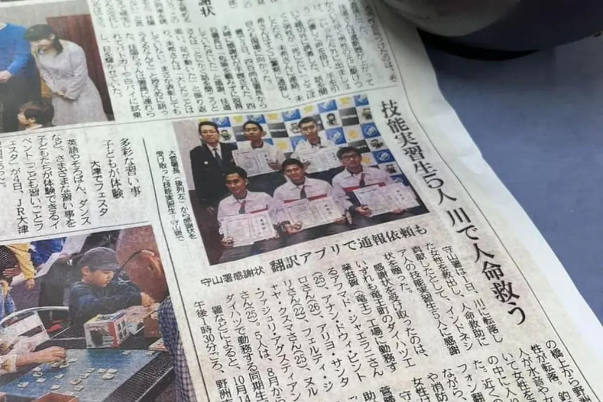 Lima WNI Viral di Jepang Usai Tolong Lansia yang Hampir Tenggelam di Sungai