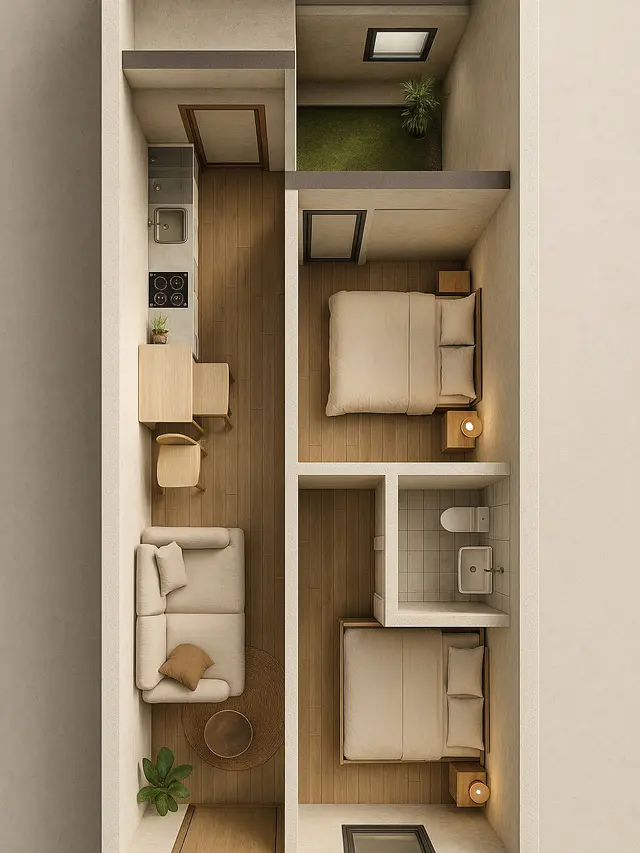 6 Desain Rumah Lebar 4 Meter 2 Kamar Tidur, Solusi untuk Lahan Terbatas