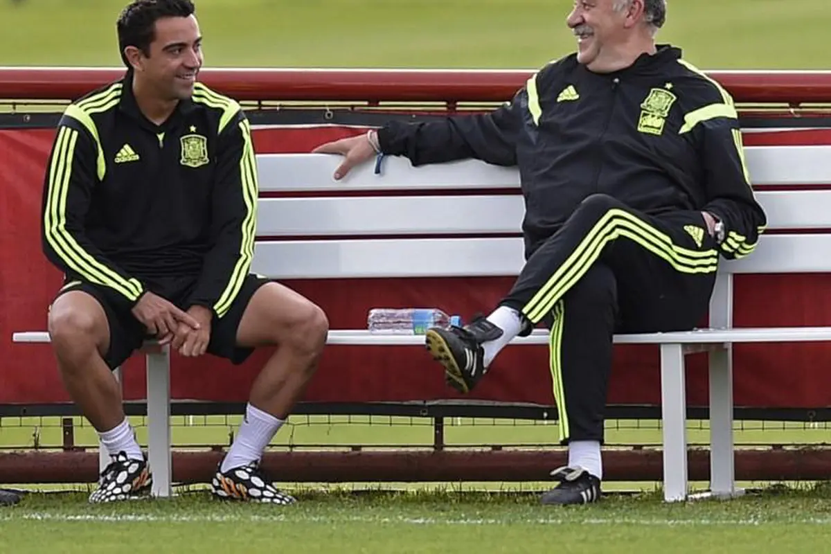 Xavi Hernandez dan Vicente del Bosque