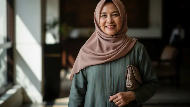 Model Gamis Simple untuk Lansia Tanpa Berlebihan