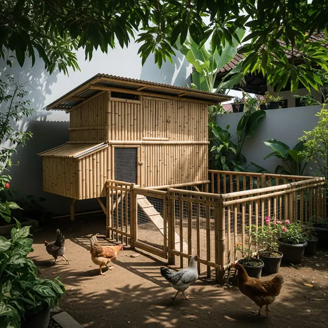 9 Model Kandang Ayam Minimalis dari Bambu Bekas untuk Pemula