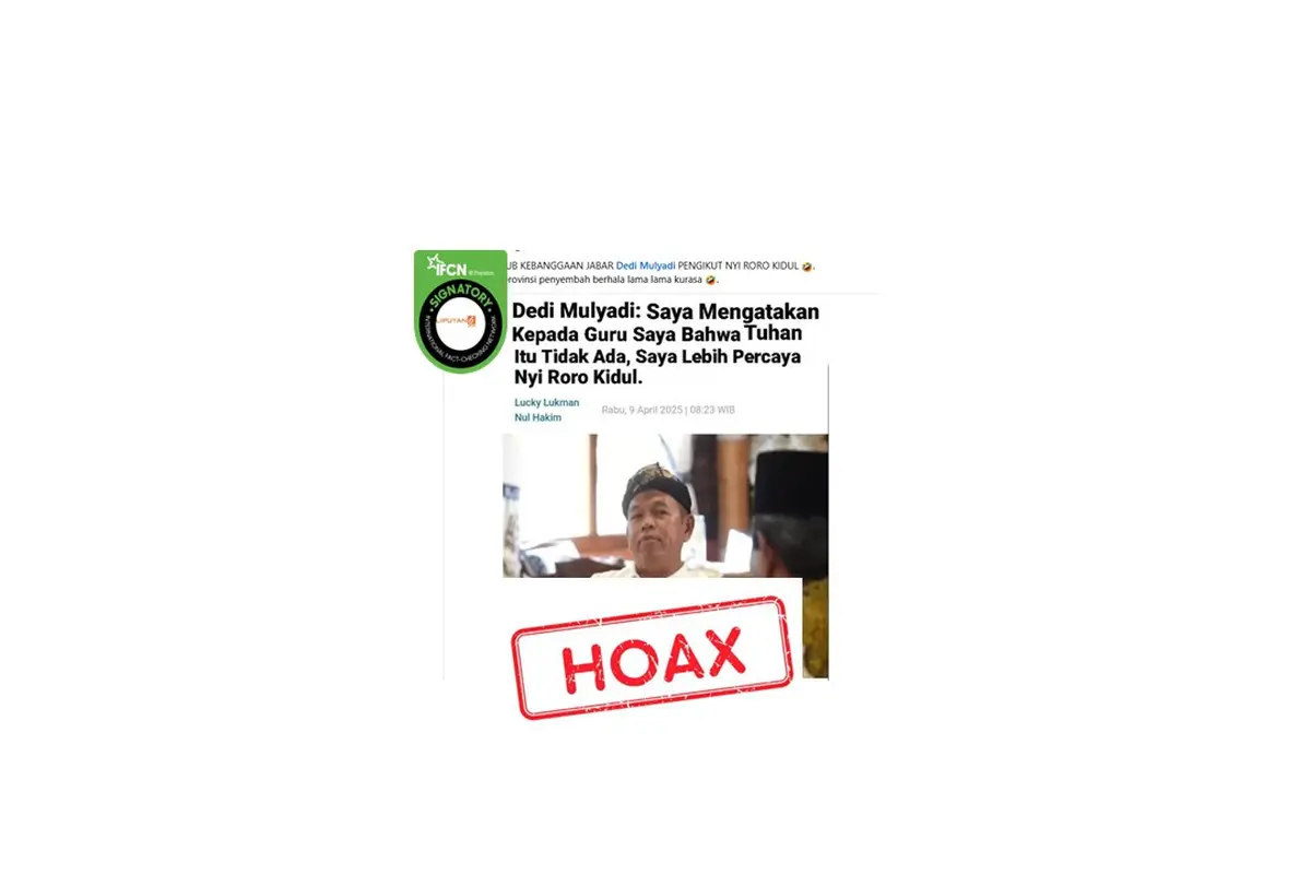 Cek fakta artikel Dedi Mulyadi tidak percaya Tuhan