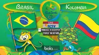 Brasil Vs Kolombia Rio 2016 (Bola.com/Adreanus Titus)