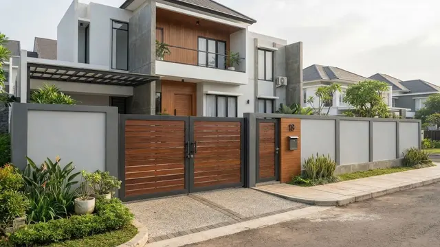 Ide Pagar Rumah Hemat Material