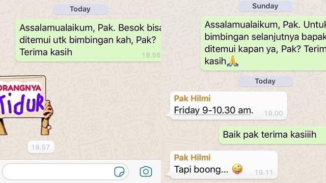 6 Chat Dosen Iseng ke Mahasiswa Ini Bikin Geregetan - Hot ...