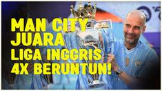 Berita video Pep Guardiola mencetak sejarah baru di Inggris. Ia membawa Manchester City jadi tim pertama di Liga Inggris yang berhasil menjuarai trofi itu empat kali beruntun.