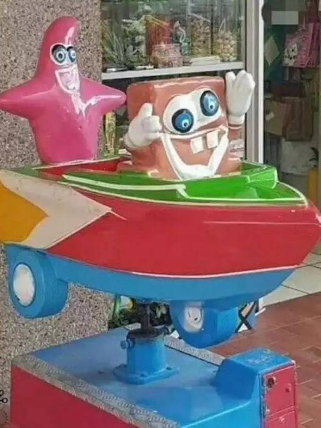 8 Potret Nyeleneh Bentuk Wahana Odong-Odong Ini Kocak