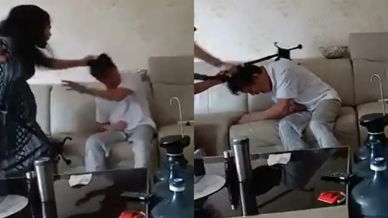 Video Istri Aniaya Suami Stroke