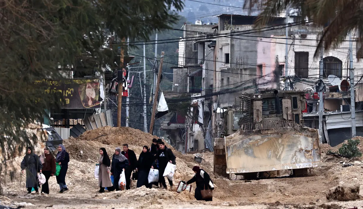 Penggerebekan Israel di Kamp Nur Shams itu merupakan bagian dari serangan lebih luas yang menargetkan Jenin, Tulkarem, dan Tubas di Tepi Barat utara. (Zain JAAFAR/AFP)