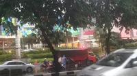 Genangan di Gandaria City. (Liputan6.com/Radityo)