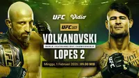 Nonton Live Streaming UFC 325: Alexander Volkanovski vs Diego Lopes 2 Tayang Eksklusif di Vidio