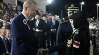 Tiga personel Polri menjalani wisuda di Turkish National Police Academy (TNPA) yang dipimpin langsung oleh Presiden Recep Tayyip Erdogan. Acara tersebut diselenggarakan pada 26 Juli 2023 waktu setempat (Istimewa)