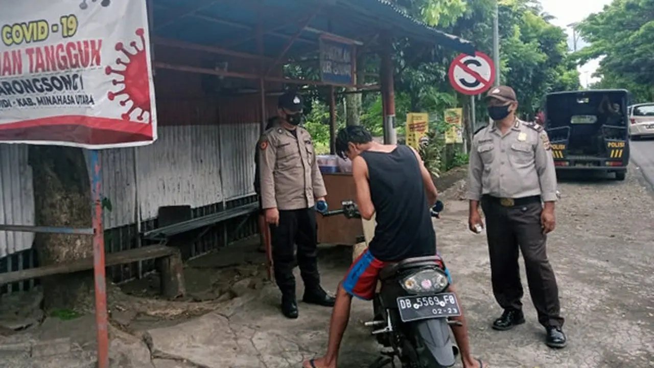 Tindakan yang sama juga dilakukan jajaran Polsek Airmadidi, Minahasa Utara.